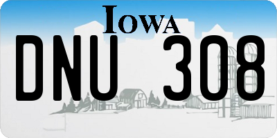 IA license plate DNU308