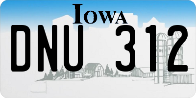 IA license plate DNU312