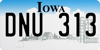 IA license plate DNU313