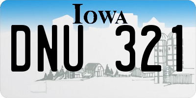 IA license plate DNU321
