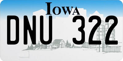 IA license plate DNU322