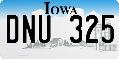 IA license plate DNU325