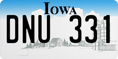 IA license plate DNU331