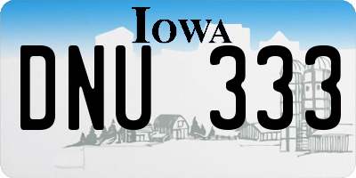 IA license plate DNU333