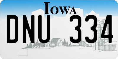 IA license plate DNU334