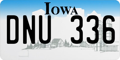 IA license plate DNU336