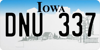 IA license plate DNU337