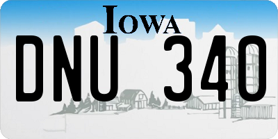 IA license plate DNU340