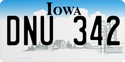 IA license plate DNU342