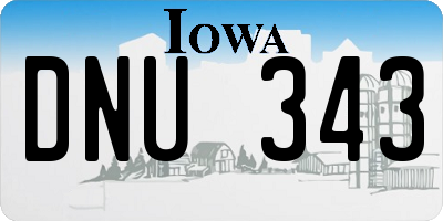 IA license plate DNU343