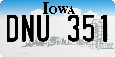 IA license plate DNU351