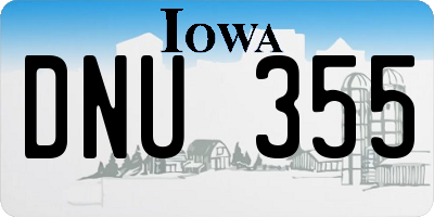 IA license plate DNU355