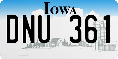 IA license plate DNU361
