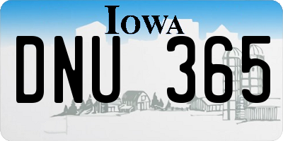 IA license plate DNU365