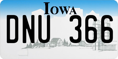 IA license plate DNU366