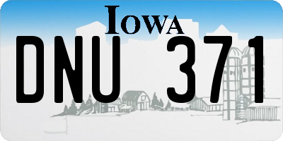 IA license plate DNU371