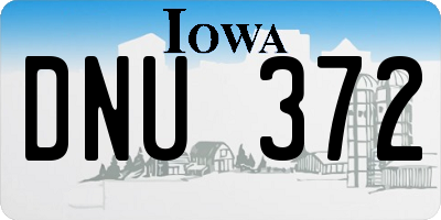 IA license plate DNU372