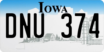 IA license plate DNU374