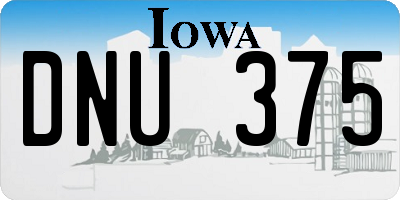 IA license plate DNU375