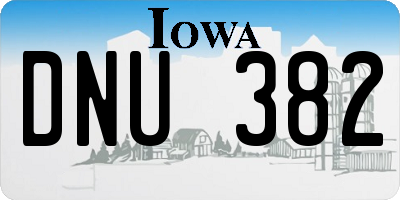 IA license plate DNU382