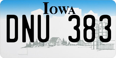 IA license plate DNU383