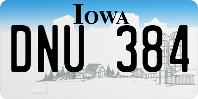 IA license plate DNU384