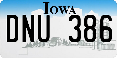 IA license plate DNU386