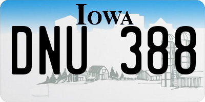 IA license plate DNU388