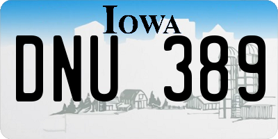 IA license plate DNU389