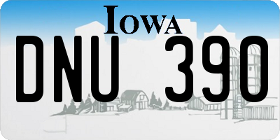 IA license plate DNU390