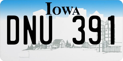 IA license plate DNU391