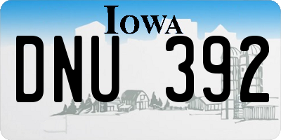 IA license plate DNU392