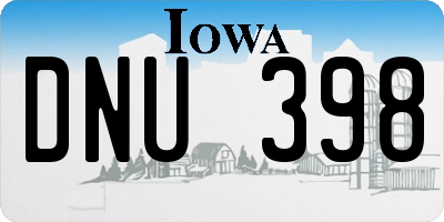IA license plate DNU398