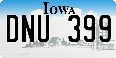 IA license plate DNU399
