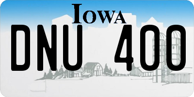 IA license plate DNU400