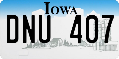 IA license plate DNU407