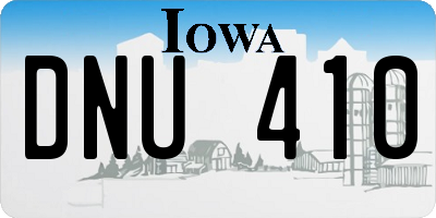 IA license plate DNU410