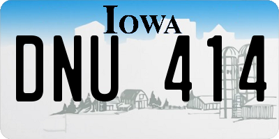 IA license plate DNU414