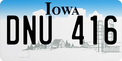 IA license plate DNU416