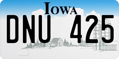IA license plate DNU425