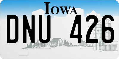 IA license plate DNU426
