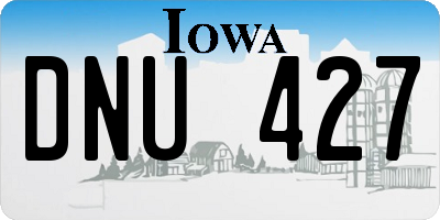 IA license plate DNU427