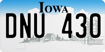 IA license plate DNU430