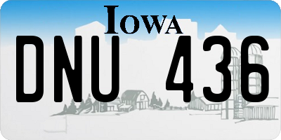 IA license plate DNU436