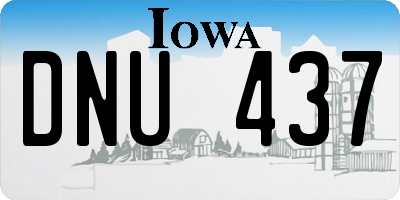 IA license plate DNU437