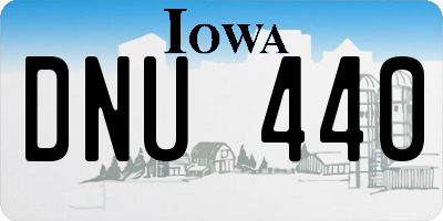 IA license plate DNU440