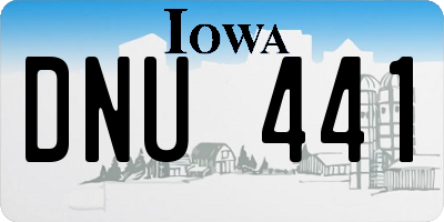 IA license plate DNU441