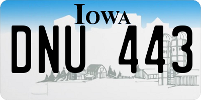 IA license plate DNU443