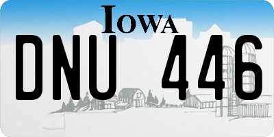 IA license plate DNU446