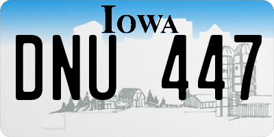 IA license plate DNU447
